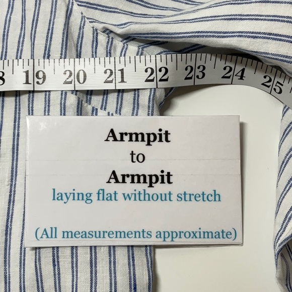 Tommy Bahama Linen Stripe Button Down Shirt XL White Blue - Picture 8 of 11